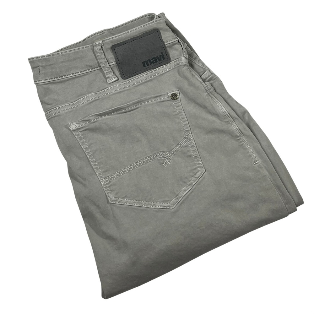 Mavi‎ Zach Straight Leg Pants Mens 38x30 Grey Cotton Stretch Twill Chino *Flaw
